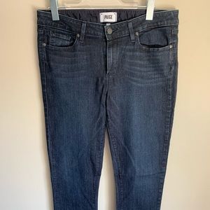 Paige jeans. Dark rinse. Straight leg.